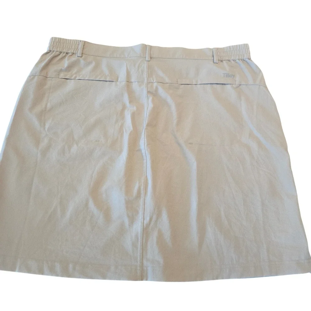 Tilley Womens XL Tan Ripstop Active Skort Hiking Golf‎ Travel